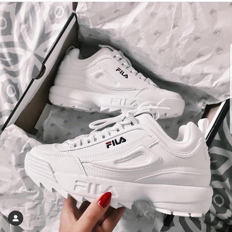 Giày FILA Disruptor 2 Nam Nữ Màu Trắng, Hàng Chính Hãng, Full Box, Tem, Tag...