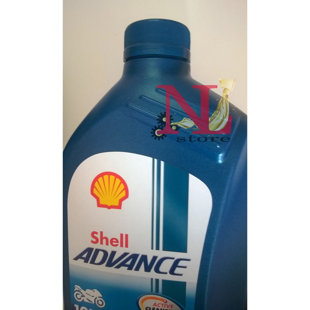 Nhớt Shell Advance AX7 1 lít 10w40, nhớt Shell Advance, nhớt xe máy 4 thì