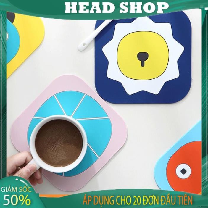 Miếng Lót Cốc Lót Nồi, Chén Cách Nhiệt Silicon Chống Thấm họa tiết đẹp xinh xắn MLC01 HEAD SHOP