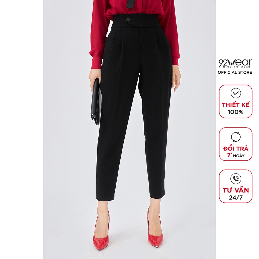 Quần tây nữ công sở 92WEAR đủ màu, đủ size, chiết ly QAA0985