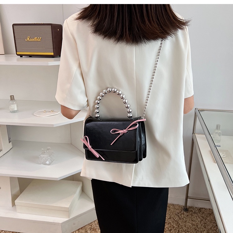 Túi Đeo Vai Hình Vuông Cỡ Nhỏ Phối Dây Xích Thời Trang Cho Nữ