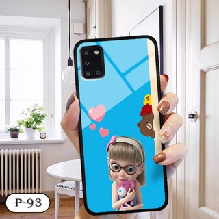 Ốp lưng kính 3D Samsung A31-cute