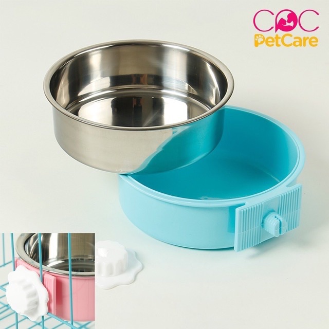 BÁT ĂN INOX TREO LỒNG, GẮN CHUỒNG CAO CẤP DÀNH CHO CHÓ MÈO, THÚ CƯNG
