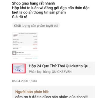 Hộp 24 Que Thử Thai Quickstrip,Quckseven