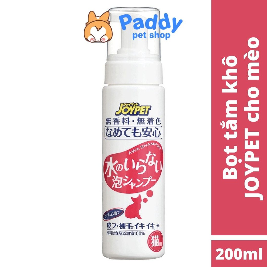 Bọt Tắm Khô Dịu Nhẹ Cho MÈO JoyPet Cat 200ml (Nhập khẩu Nhật)