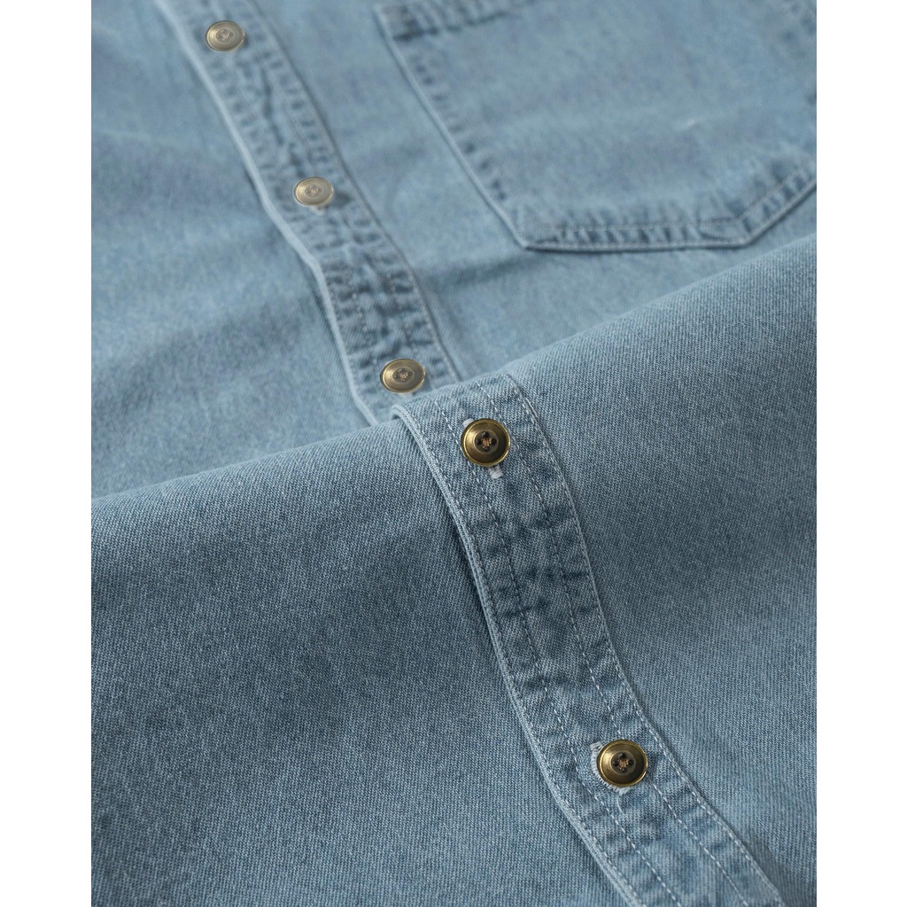 ẢNH THẬT Sơ Mi Nam JEAN Denim BigSize , TÚI NGỰC . Tay dài. Dáng Xuông.