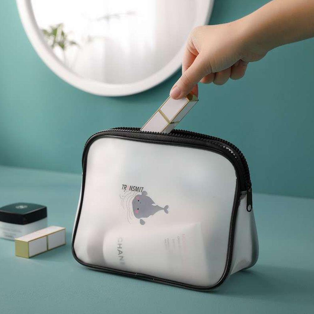 OCEANMAP Túi Đựng Mỹ Phẩm Trong Suốt Chống Thấm Nước Có Khóa Kéo Tiện Dụng Mang Theo Du Lịch