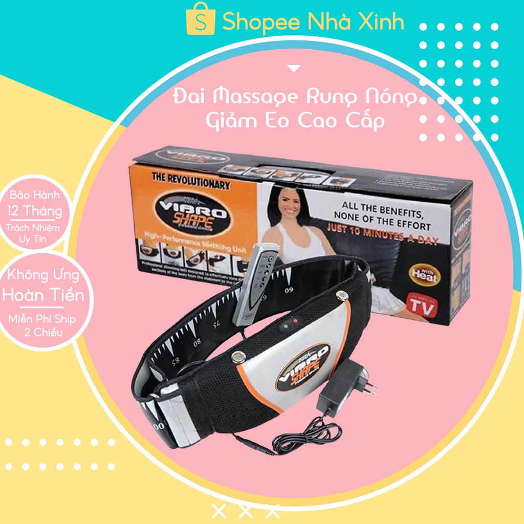 [Hàng Cao Cấp] Máy Massage Giảm Béo Vibro Shape , Máy Đánh Tan Mỡ Bụng Vibro Shape Có Chức Năng Rung Nóng Cao Cấp