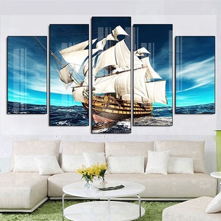 Tranh canvas treo tường hiện đại _ tranh bộ 5 thuận buồm xuôi gió _ xg02