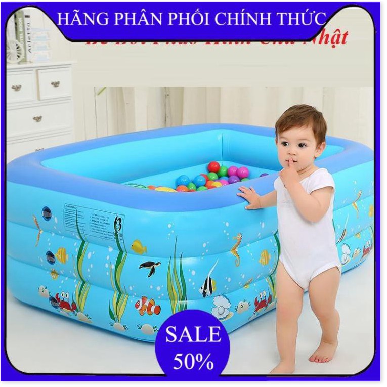 ✔️ bể bơi phao cho bé loại nào tốt,Bể bơi phao trong nhà, hình chữ nhật kích thước 180cm  - Bảo hành úy tín 1 đổi 1