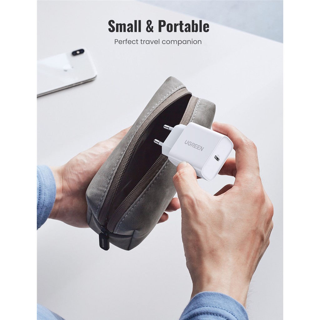 Cốc sạc nhanh UGREEN 20W Power Delivery cho iPhone 12 Pro max SAMSUNG Xiaomi Huawei VIVO OPPO