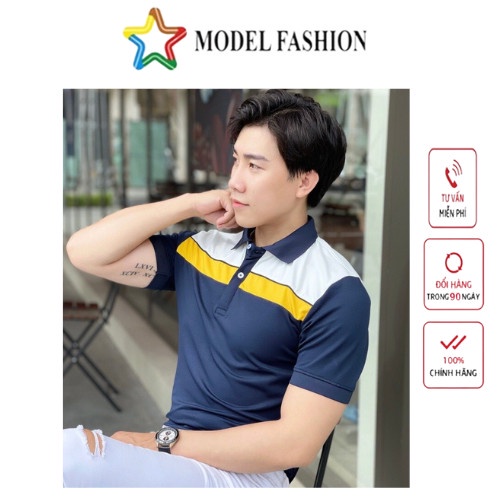 Áo Polo nam cổ bẻ mẫu sọc đơn giản vải xuất xịn, chuẩn form, sang trọng, thanh lịch Model Fashion