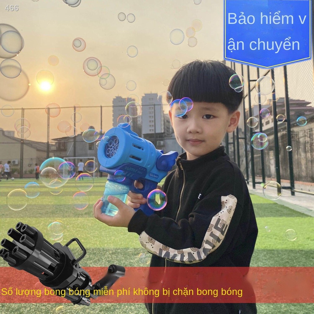 Gatling súng bắn bong bóng lưới người nổi tiếng phong cách nóng bỏng ánh sáng tự động cho trẻ em đồ chơi máy có thể sạc