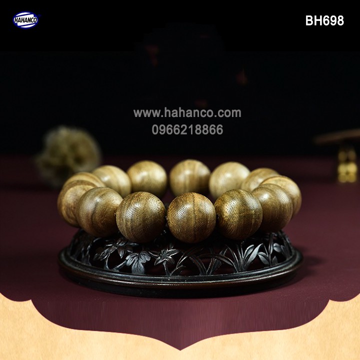 Vòng Gỗ Trầm Hương HAHANCO (Đủ Size) Trầm Tốc Việt/ An Yên/ Thịnh Vượng BH698