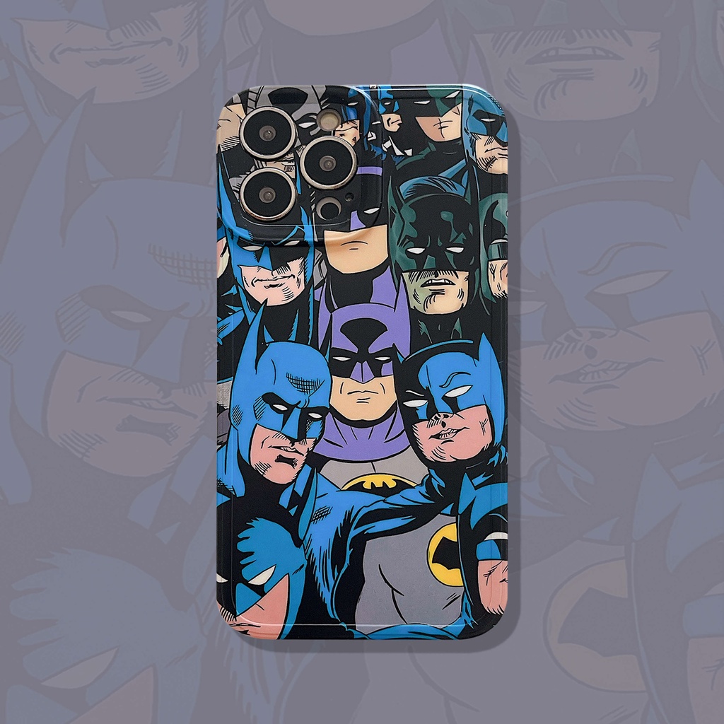 Ốp Điện Thoại Họa Tiết Marvel Batman Cho iPhone13Pro iP12Pro XS iPhone11 12Promax 13Promax 11 12 13 7P