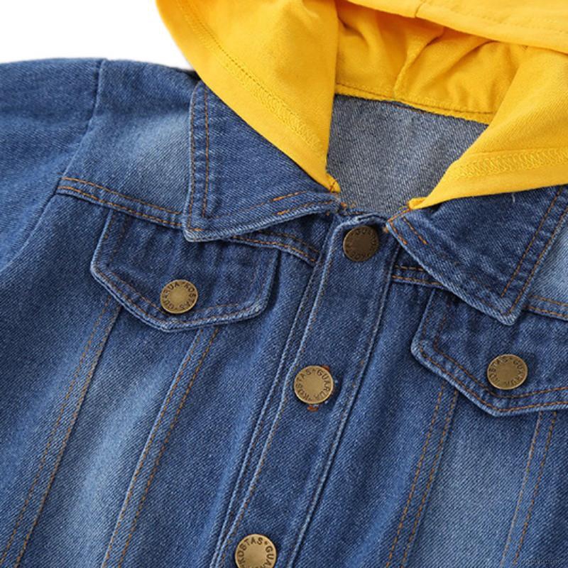 Spring/Autumn Fashion Boy Star Pattern Long Sleeves Hooded Denim Jacket 1~4 Years Old