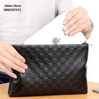 Túi cầm tay nam cao cấp, ví clutch nam da bò thật sang trọng kiểu dáng hàn quốc