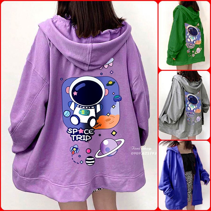 (In Pet) ÁO KHOÁC HOODIE NỈ NGOẠI Phi Hành Gia Space Trip (HD3040 - Dày Đẹp) (SUBINZ STORE)
