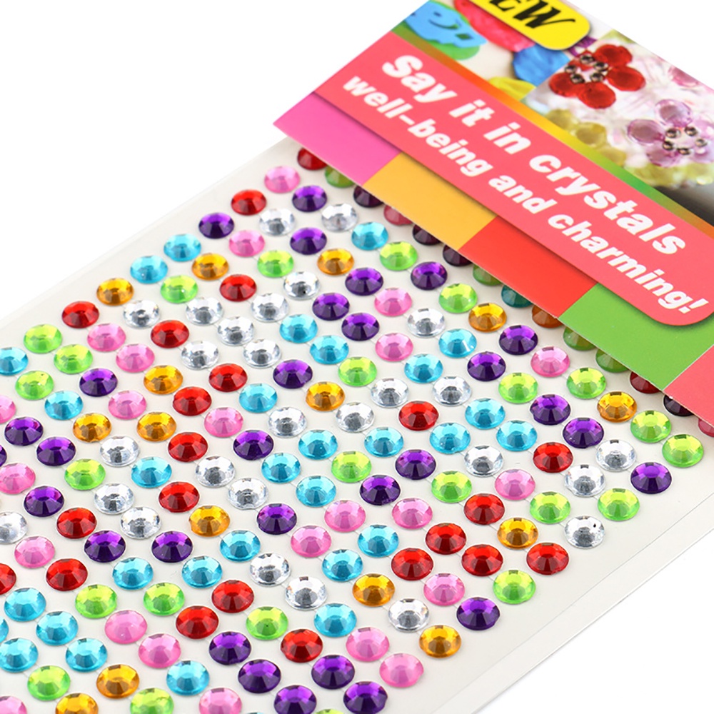 Sticker Đính Đá Bằng Acrylic 6mm Dùng Trang Trí Điện Thoại/ Đồ Thủ Công