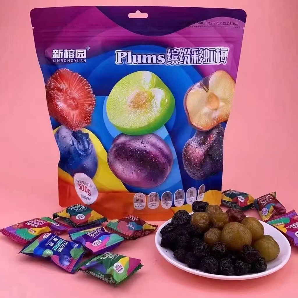 500g Ô mai mận mix 6 vị trái cây, ăn vặt ngon ngon LuNa Store