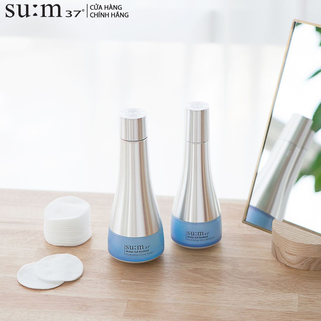 [Mã FMCG100K - 10% đơn 500K] Bộ cấp nước dưỡng trắng Su:m37 Water-full Radiant 2pcs Set