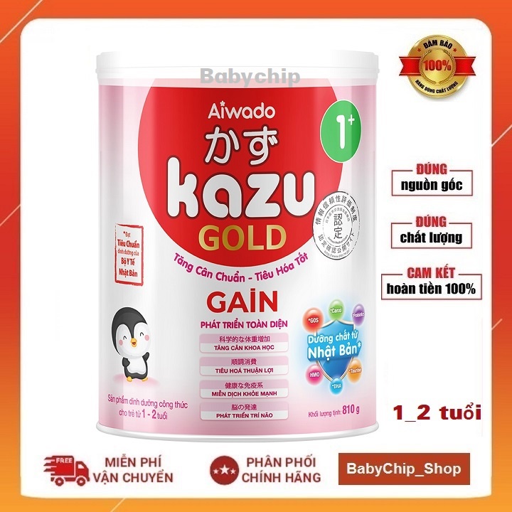 Sữa Bột Kazu Gold Gain 0+, 1+ 2+ 810g [Date mới nhất]