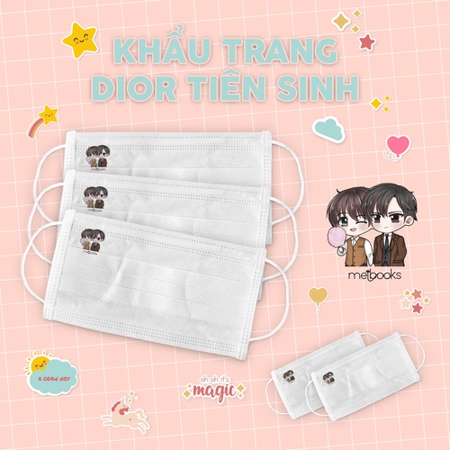 [Book Gifts] Set 5 khẩu trang Dior Tiên Sinh - Meibooks