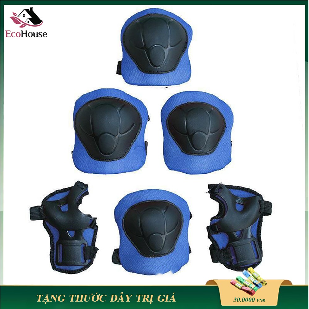Bộ bảo vệ tay chân cho bé hàng chính hãng 6 món (không mũ), 7 món (có mũ) cho bé từ 3-12 tuổi