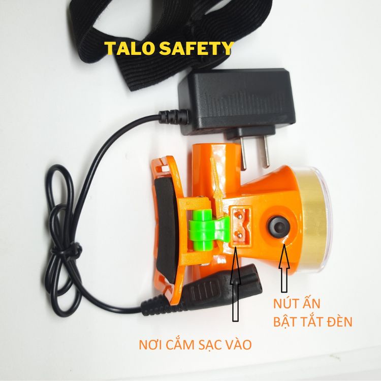 Đèn pin đeo đầu chống nước tốt 1 pin sạc 18650