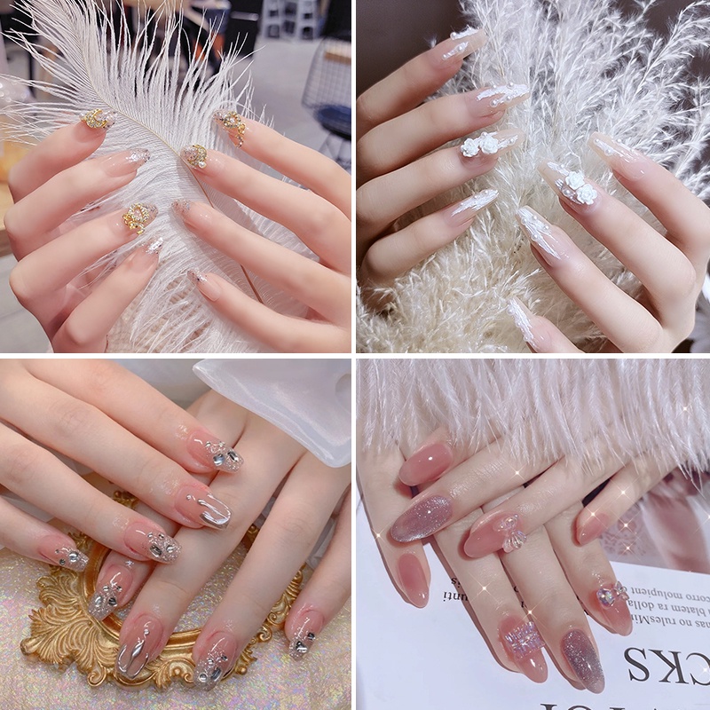 Bộ Móng Tay Giả Ngắn Vừa Và Ngắn Chất Lượng Cao Hỗ Trợ Chụp Ảnh