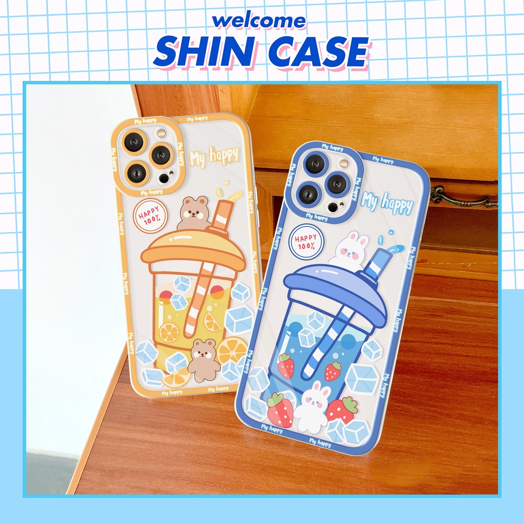 Ốp lưng iphone Happy Soda cạnh vuông 6/6plus/6s/6splus/7/7plus/8/8plus/x/xr/xs/11/12/13/pro/max/plus/promax