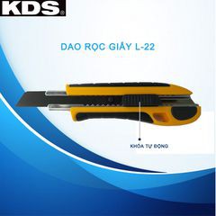 Dao rọc giấy Nhật Bản 18mm KDS L-22 khóa tự động