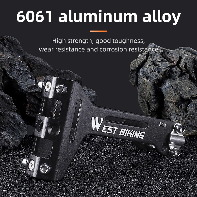 Giá giữ bình nước mở rộng WEST BIKING gắn phía sau yên xe đạp leo núi bằng hợp kim nhôm tiện lợi