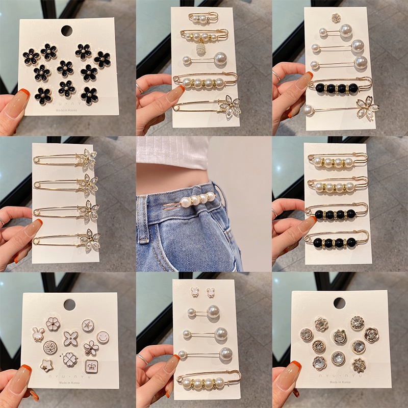 Bộ 2-10 Khuy Măng Sét Đính Ngọc Trai Dễ Thương