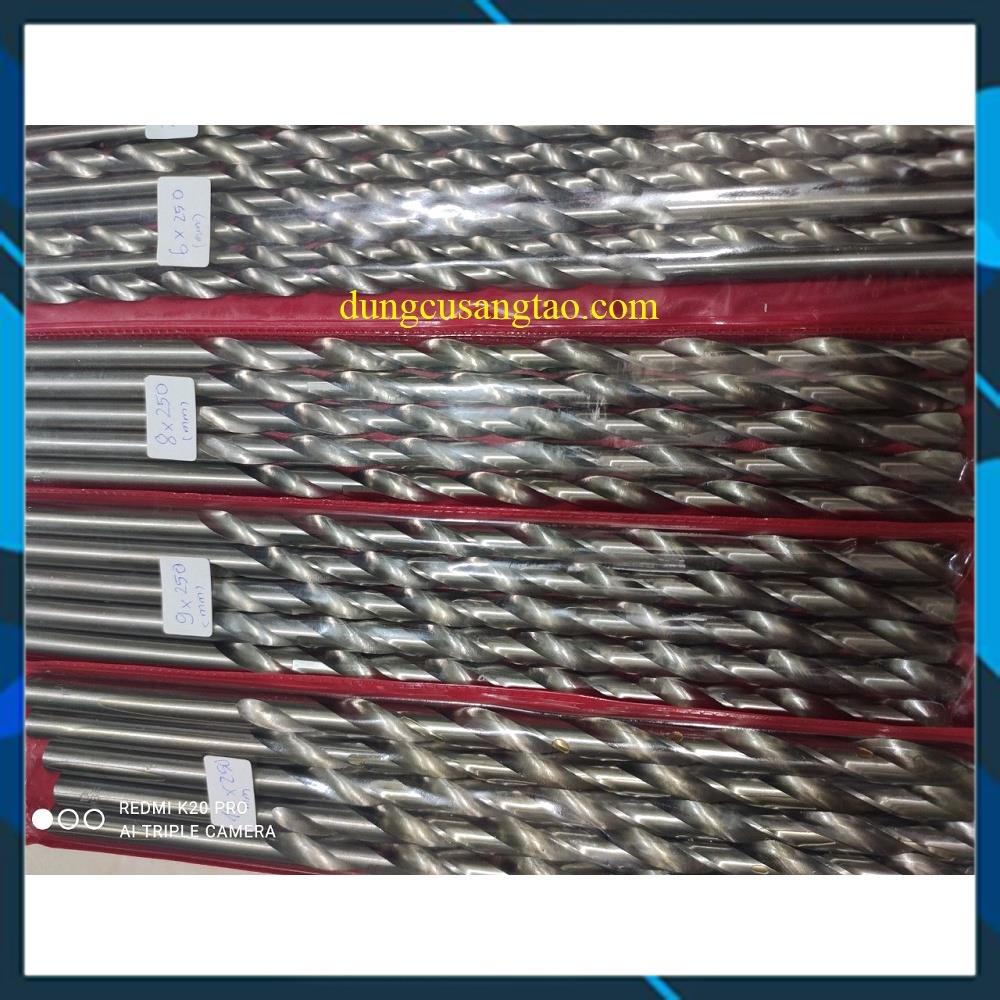 Mũi khoan HSS khoan gỗ, nhựa, kim loại mềm loại dài 250mm / khoan dài L250mm đường kính từ 2mm- đến 10mm cao cấp