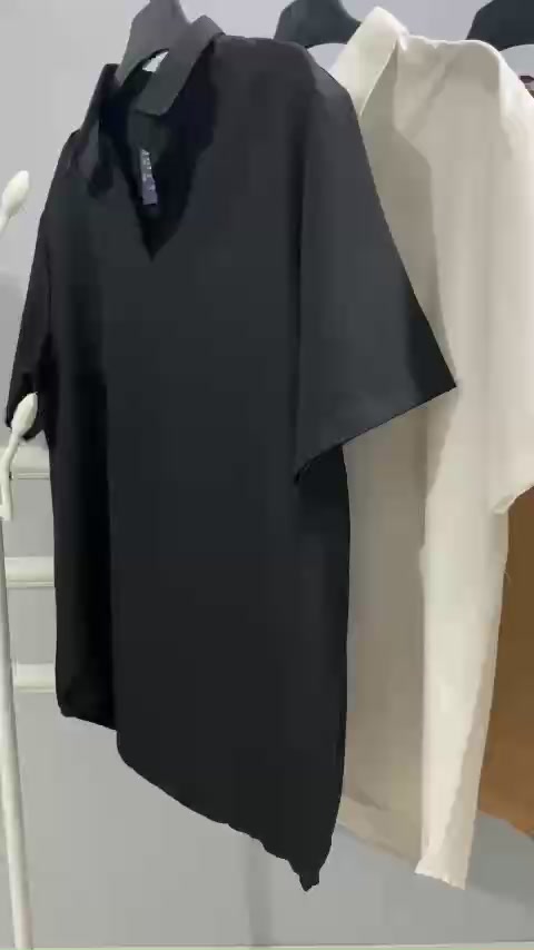 Áo sơ mi tay ngắn nam nữ PATIO form rộng cổ V phong cách unisex Hàn Quốc chất vải lụa dãn cao cấp ACV . | BigBuy360 - bigbuy360.vn