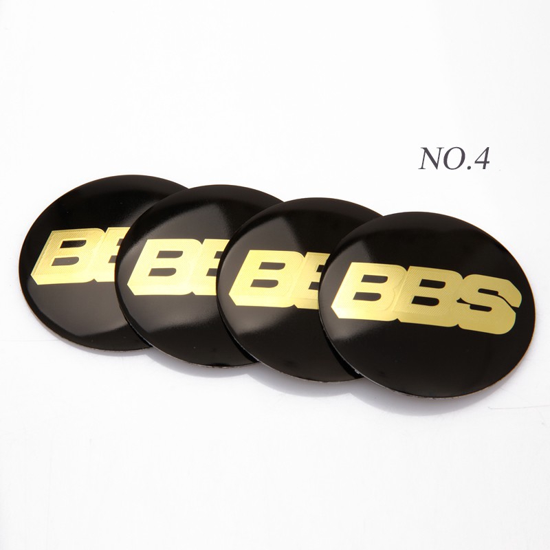 4 Miếng Dán Logo Xe Hơi 56mm Bbs