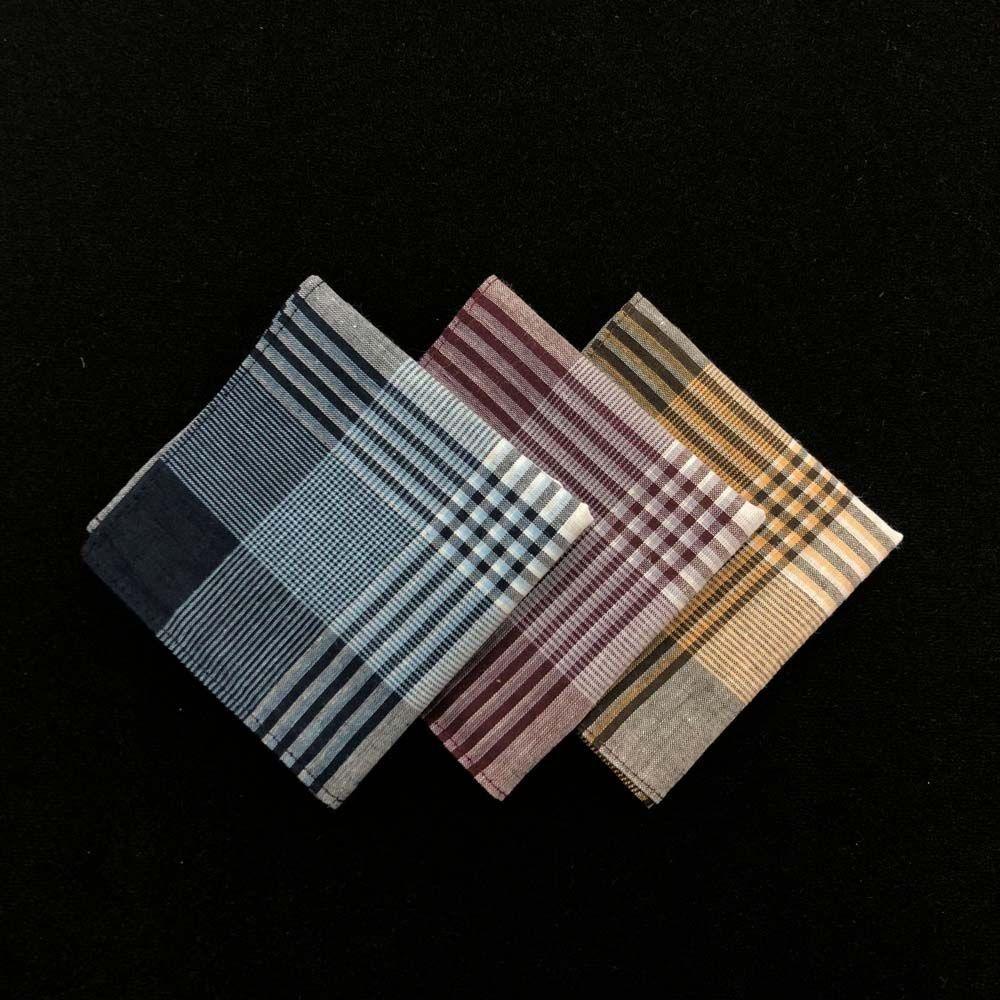 MXGOODS Khăn Tay Nam Vuông 40 * 40cm Họa Tiết Caro