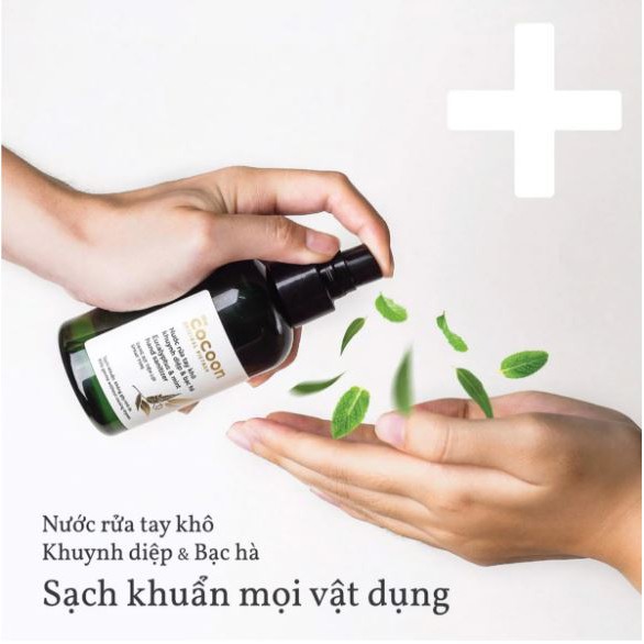 Nước Xịt Rửa Tay Khô, Vật Dụng Giúp Kháng Khuẩn The Cocoon Eucalyptus &amp; Mint Hand Sanitizer 140ml