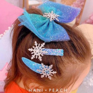 Bộ Phụ Kiện Tóc Elsa 3 Món Xinh Xắn Có Hai Màu Xanh - Hồng Cho Bé Chọn