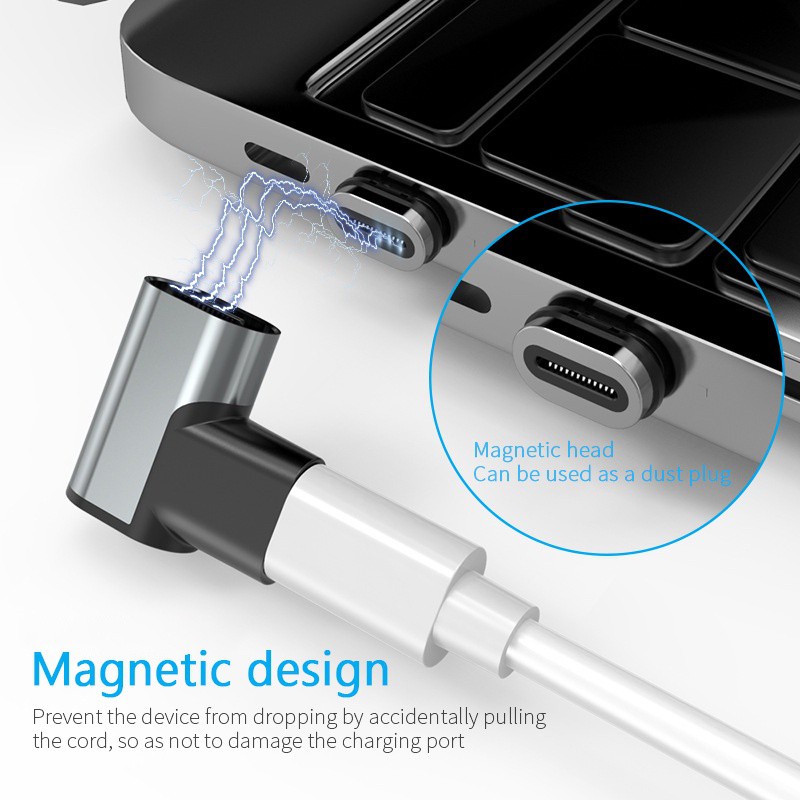 【Ready】 100W USB Type C Magnetic Adapter Magnet USB C Female To Type-c Male Converter For IPad MacBook Pro Huawei Xiaomi Connector imercado