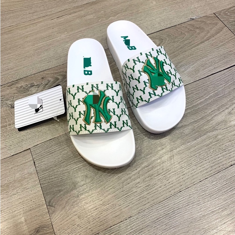 Dép 𝐌𝐋𝐁 𝗡𝗬 chữ thêu new100% 🌺 hàng loại 1 + FullBox,Bill 🌺 dép trending thể thao