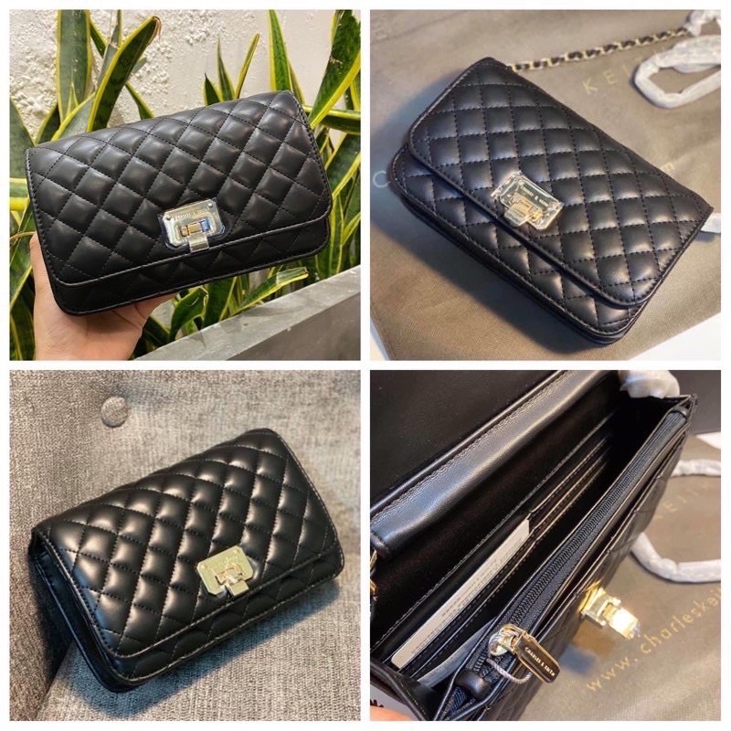 ⚡︎Freeship⚡︎Túi Đeo Chéo Nữ, Túi Trần Trám CNK Khoá Gập bản 20cm hàng xuất xịn, mã C45