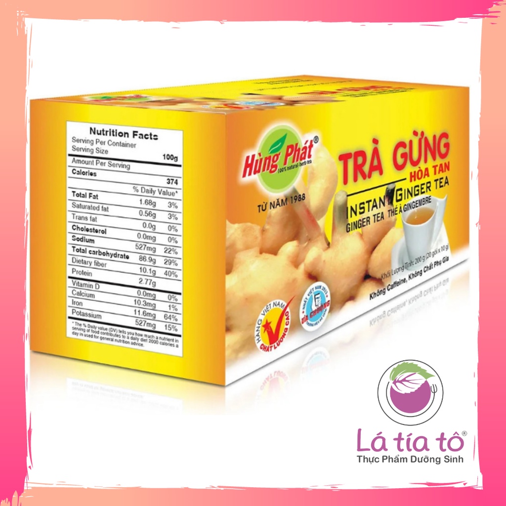 TRÀ GỪNG HÒA TAN HÙNG PHÁT- LÁ TÍA TÔ