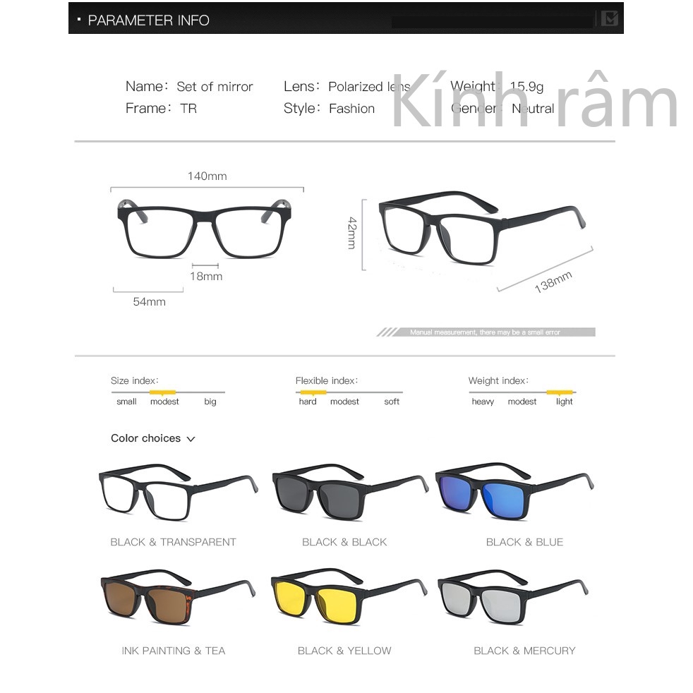 Kính Mát Tròng Vuông Độc Đáo Dành Cho Nam Và Nữ