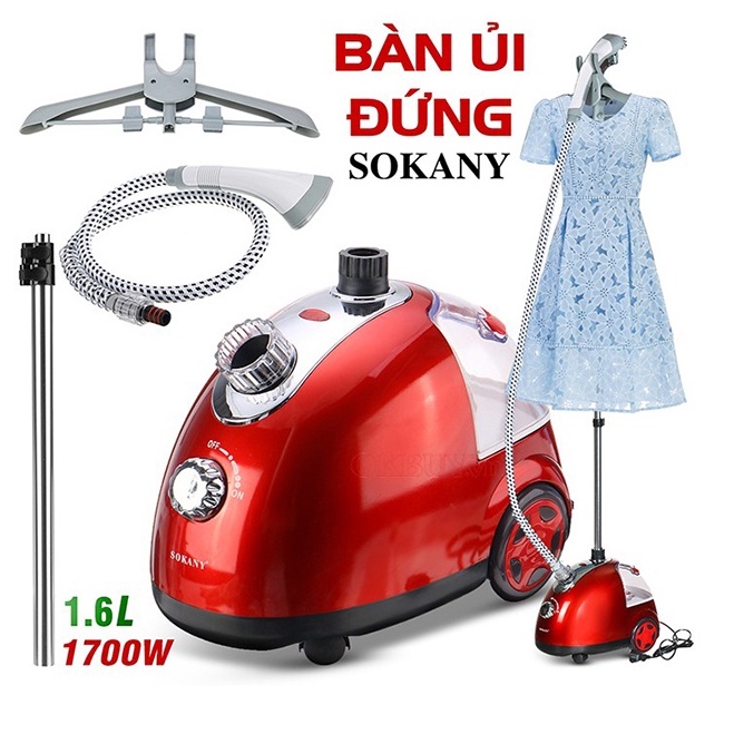 Bàn ủi cây hơi nước đứng nhập khẩu chính hãng Sokany