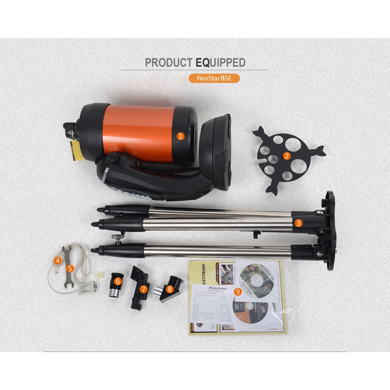 Kính thiên văn tổ hợp tự động Celestron NexStar 8 SE cao cấp quan sát Mặt trăng, hành tinh, tinh vân