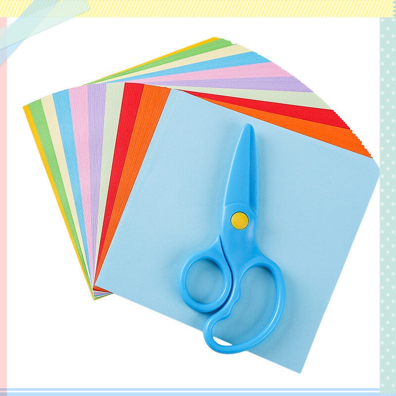 Bộ 100 Tờ Giấy Origami 10 Màu Hai Mặt Hình Vuông 15CM Dành Cho Trẻ Em