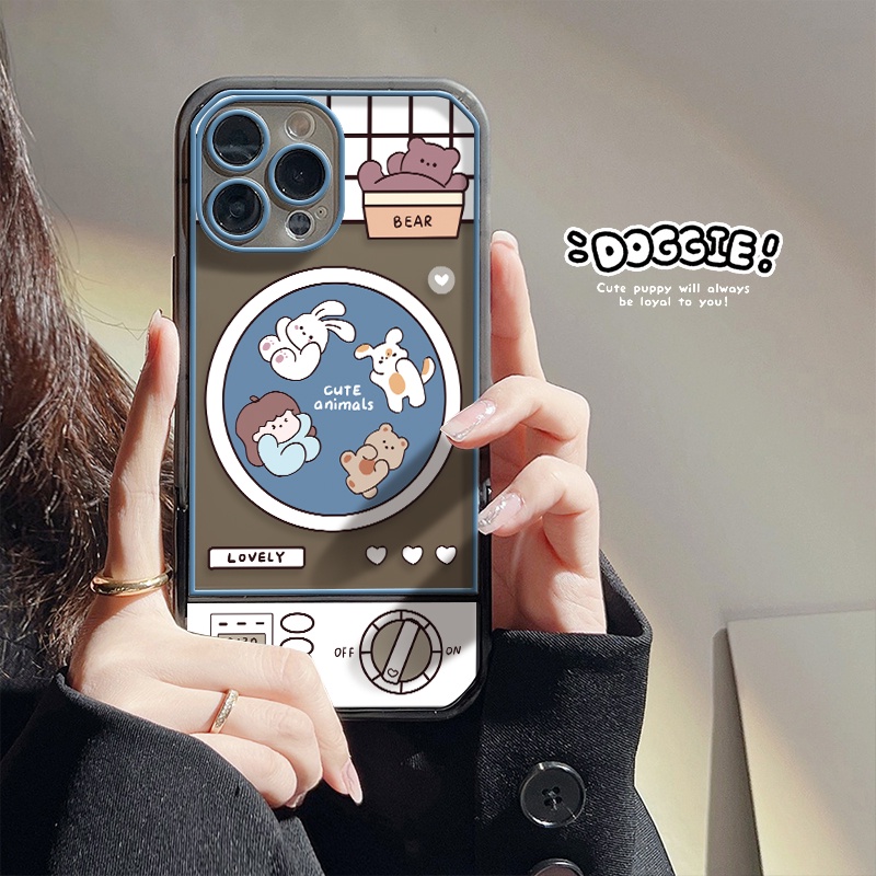Ốp Điện Thoại Hình Máy Giặt Động Vật Hoạt Hình Cho IPhone 13 Pro 7 8 Plus X XR XS Max 11 12 Pro Max 6S SE 2020