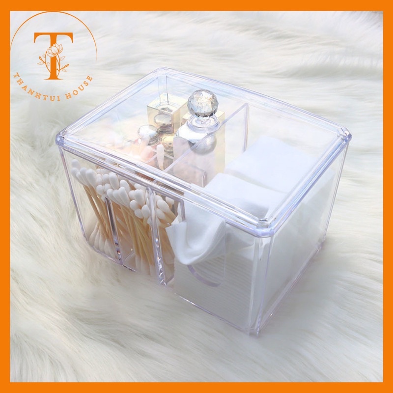 Hộp đựng tăm bông, bông tẩy trang